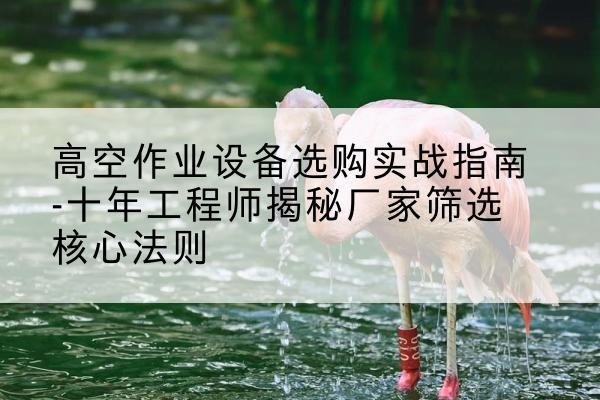 汪清剪叉式升降机厂家-高空作业设备选购实战指南-十年工程师揭秘厂家筛选核心法则