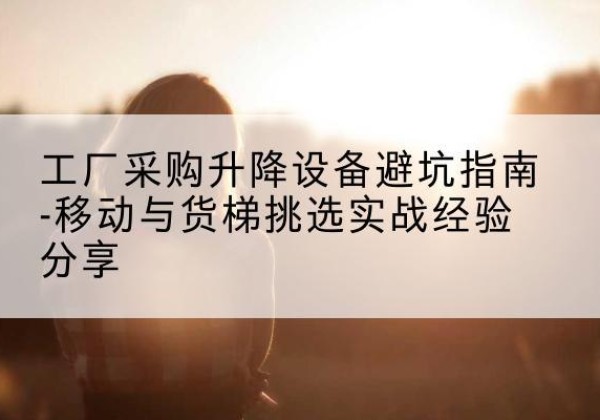 汪清移动式升降机怎么选-工厂采购升降设备避坑指南-移动与货梯挑选实战经验分享